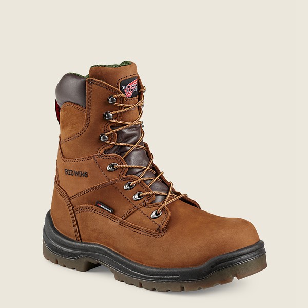 Red Wing Safety Boots King Toe® - 8-inch Insulated Waterproof Toe - Brown - Mens VWQ201465